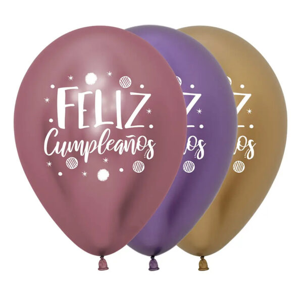3 globos latex con helio