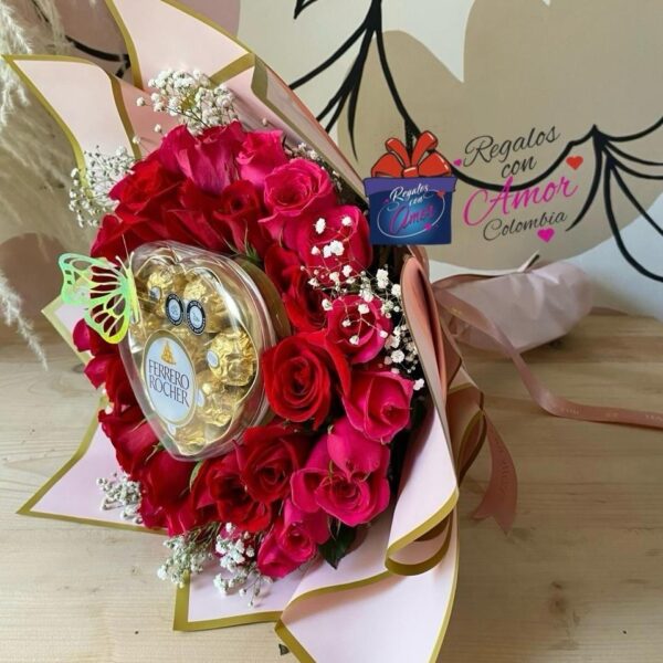 BOUQUET CORAZON FERRERO - Imagen 2