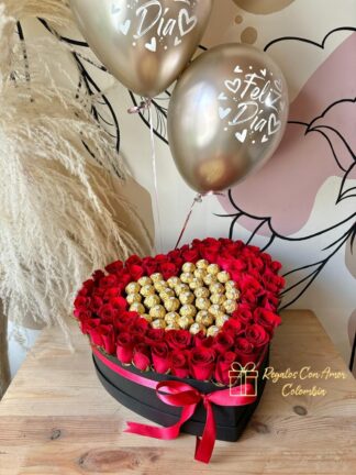 CAJA DE ROSAS DELUX