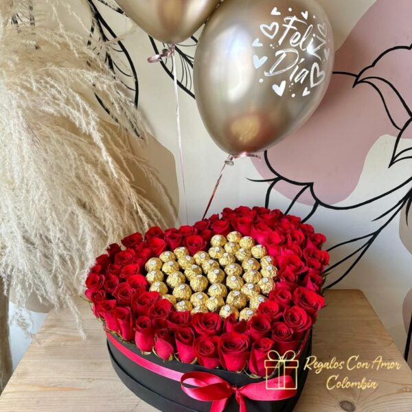 CAJA DE ROSAS DELUX
