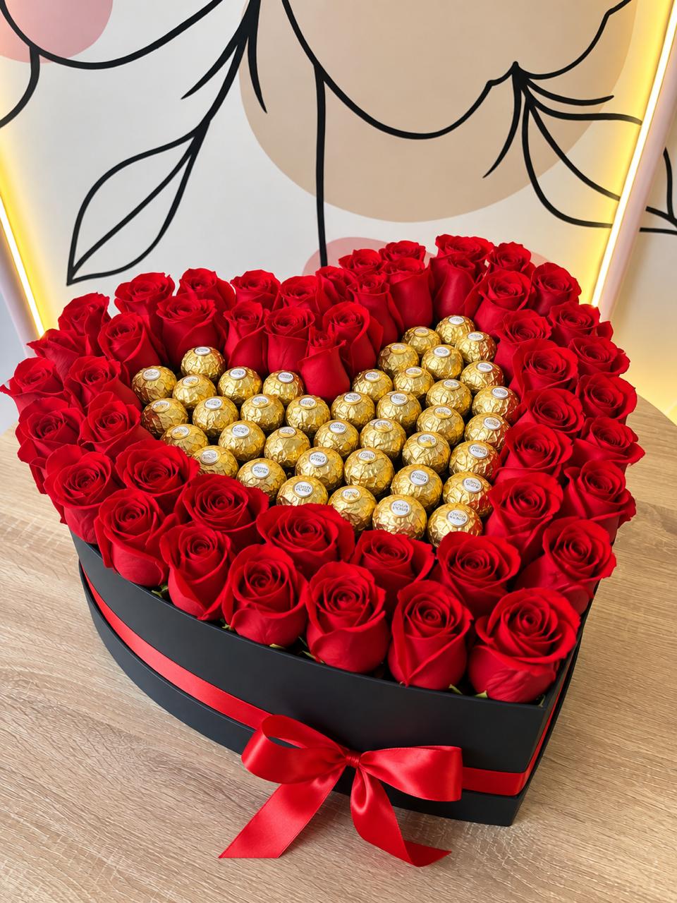 CAJA DE ROSAS DELUX