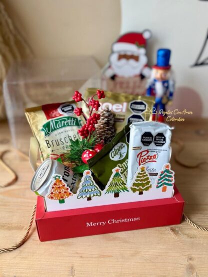 CAJA ACETATO NAVIDAD